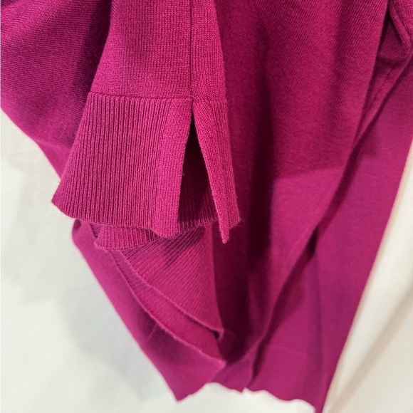Style & Co Sweater V Neck‎ Lightweight Knit  Magenta Blossom Size Medium NWT - Picture 6 of 9